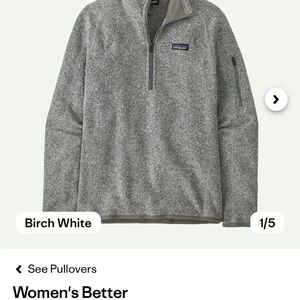 Patagonia Women's Birch White Quarter-Zip Pullover